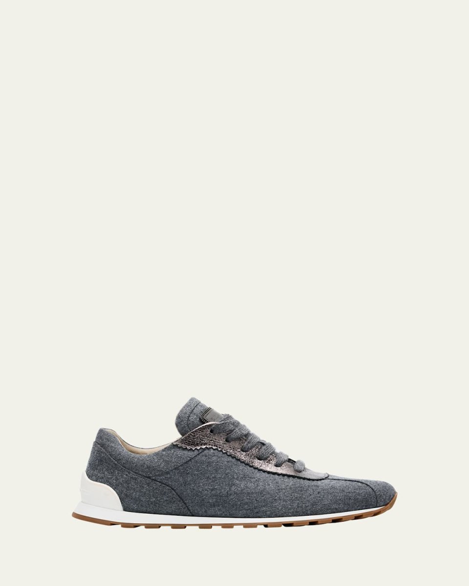 Suede Knit Slip-On Sneakers